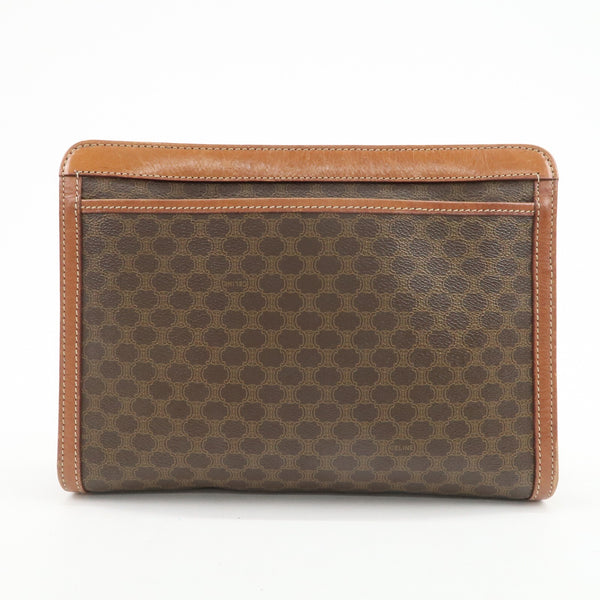 Celine Macadam Clutch Bag - Brown, PVC Coating Canvas, Leather