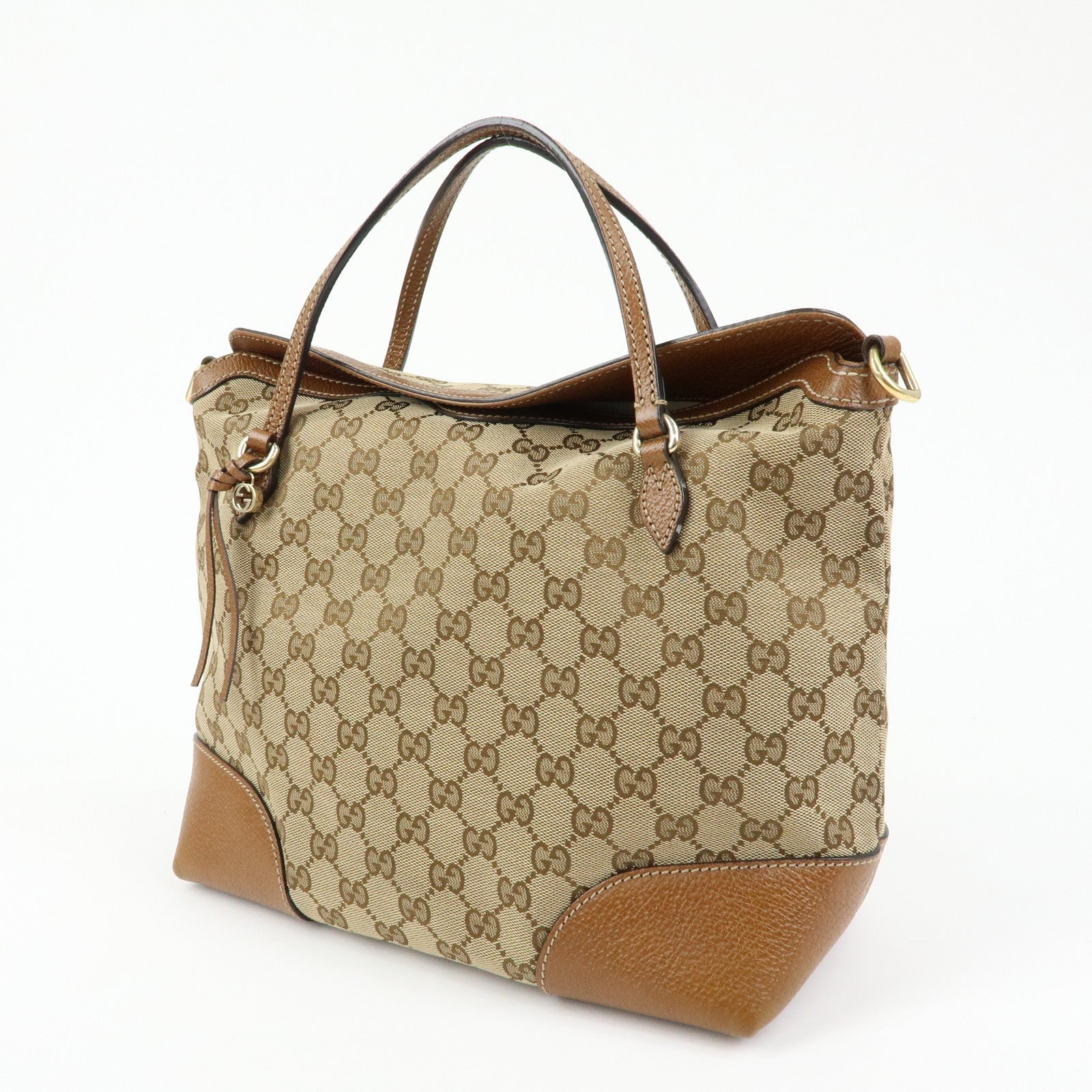 Gucci Hand Bag - Beige, Canvas Leather