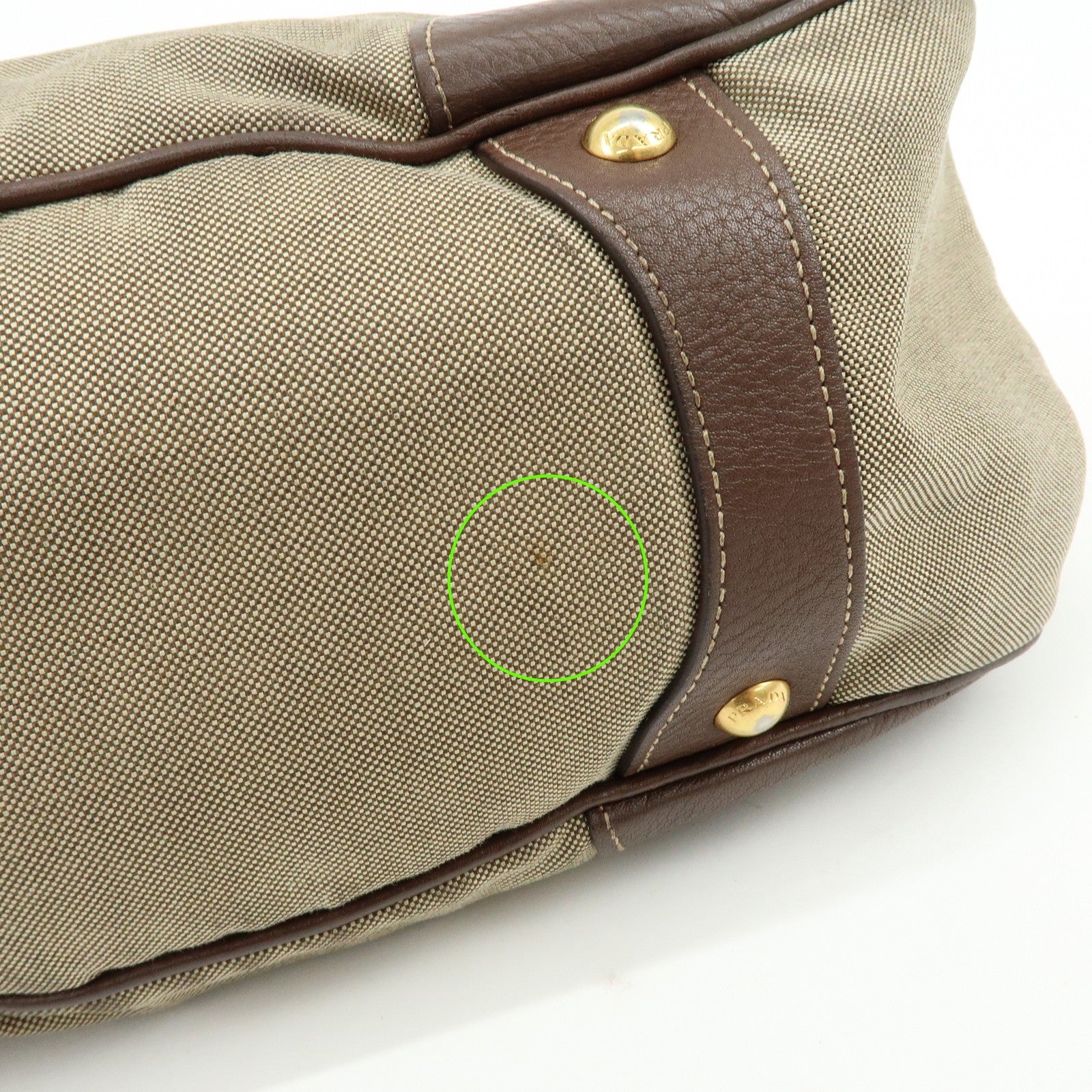 Prada Logo Jacquard Tote Bag - Beige Brown, Leather