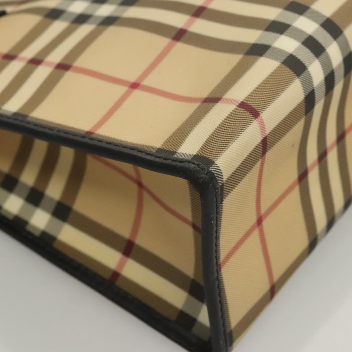 Burberry Nova Check Hand Bag - Beige/Silver/Black, PVC