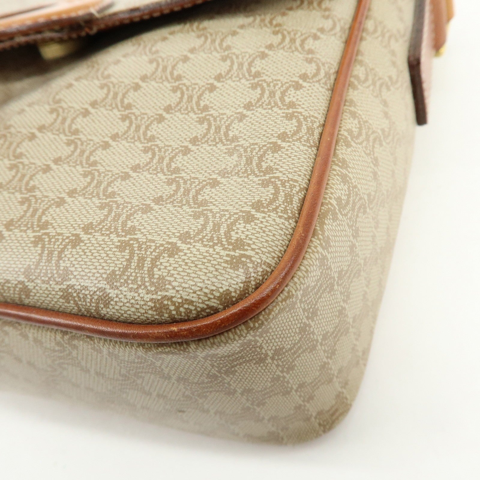 Celine Macadam Shoulder Bag - Beige, PVC Leather 