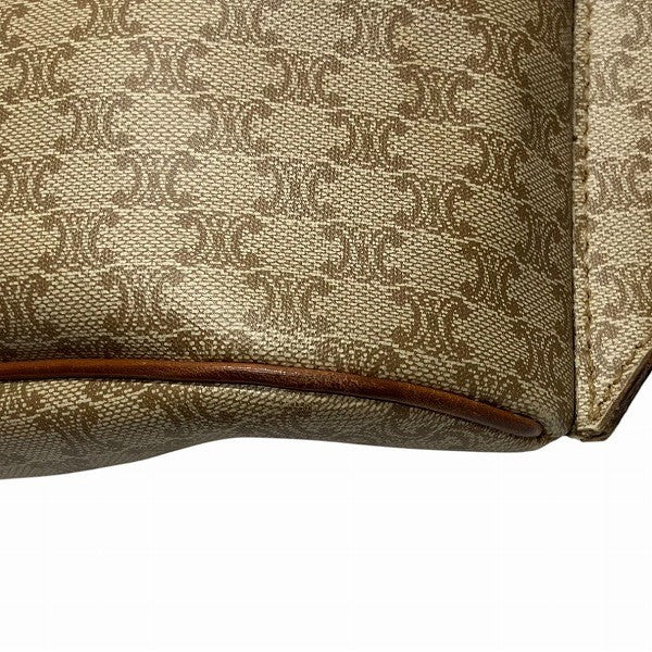 Celine Macadam Waist Pouch/Body Bag - Beige x Brown, Leather