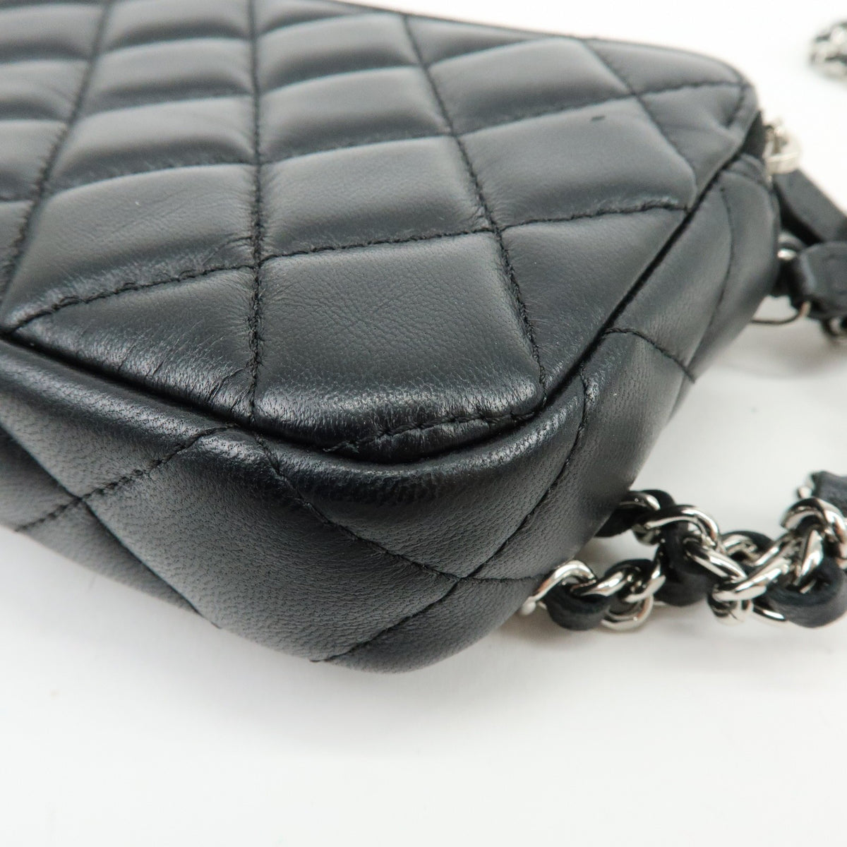 Chanel COCO Mark Matelasse Shoulder Bag - Black, Lamb Skin