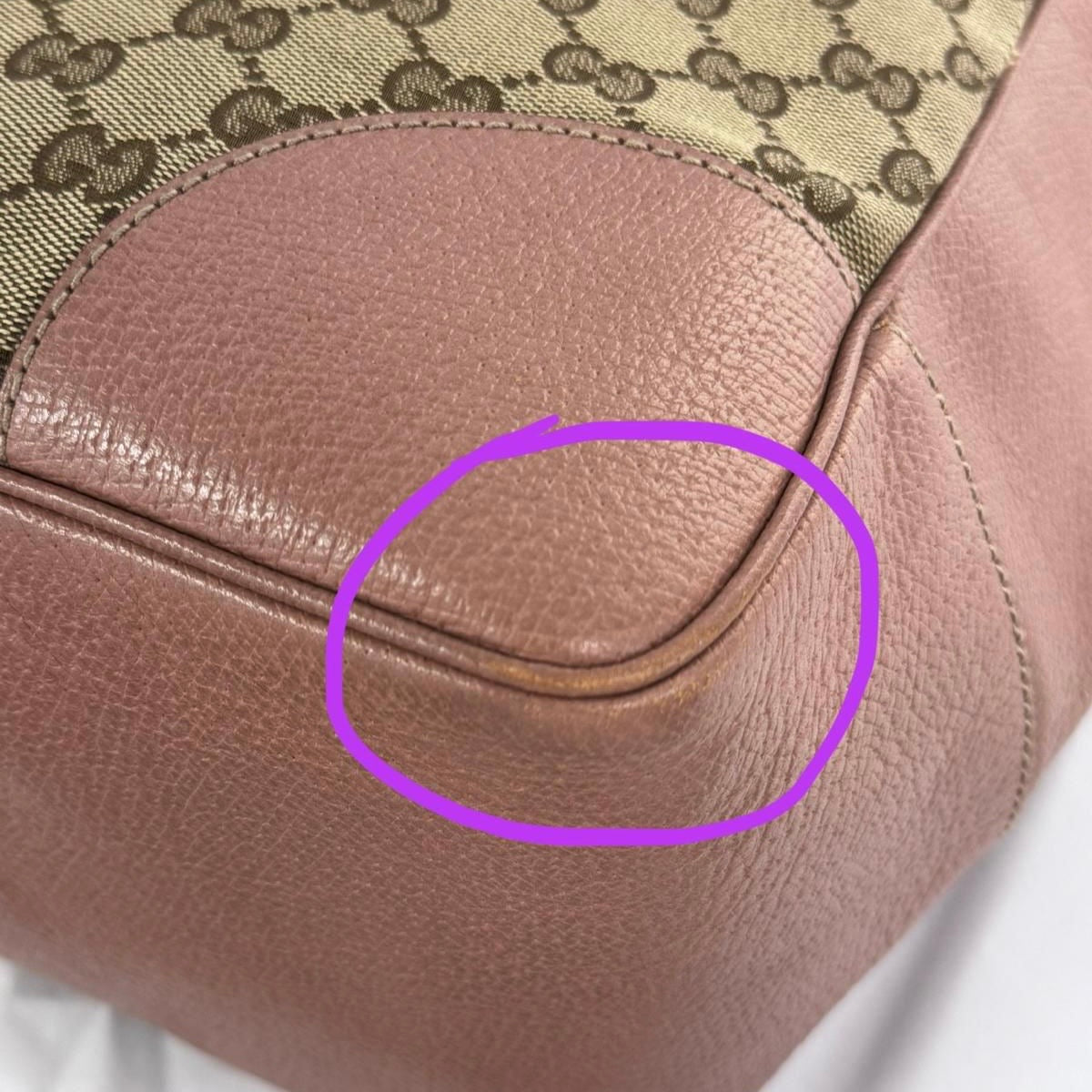 Gucci Beige Pink GG Tote Handbag