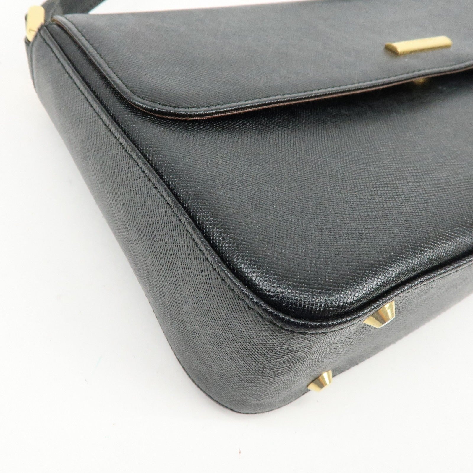 Burberry Leather Flap Shoulder Bag - Black, Leather
