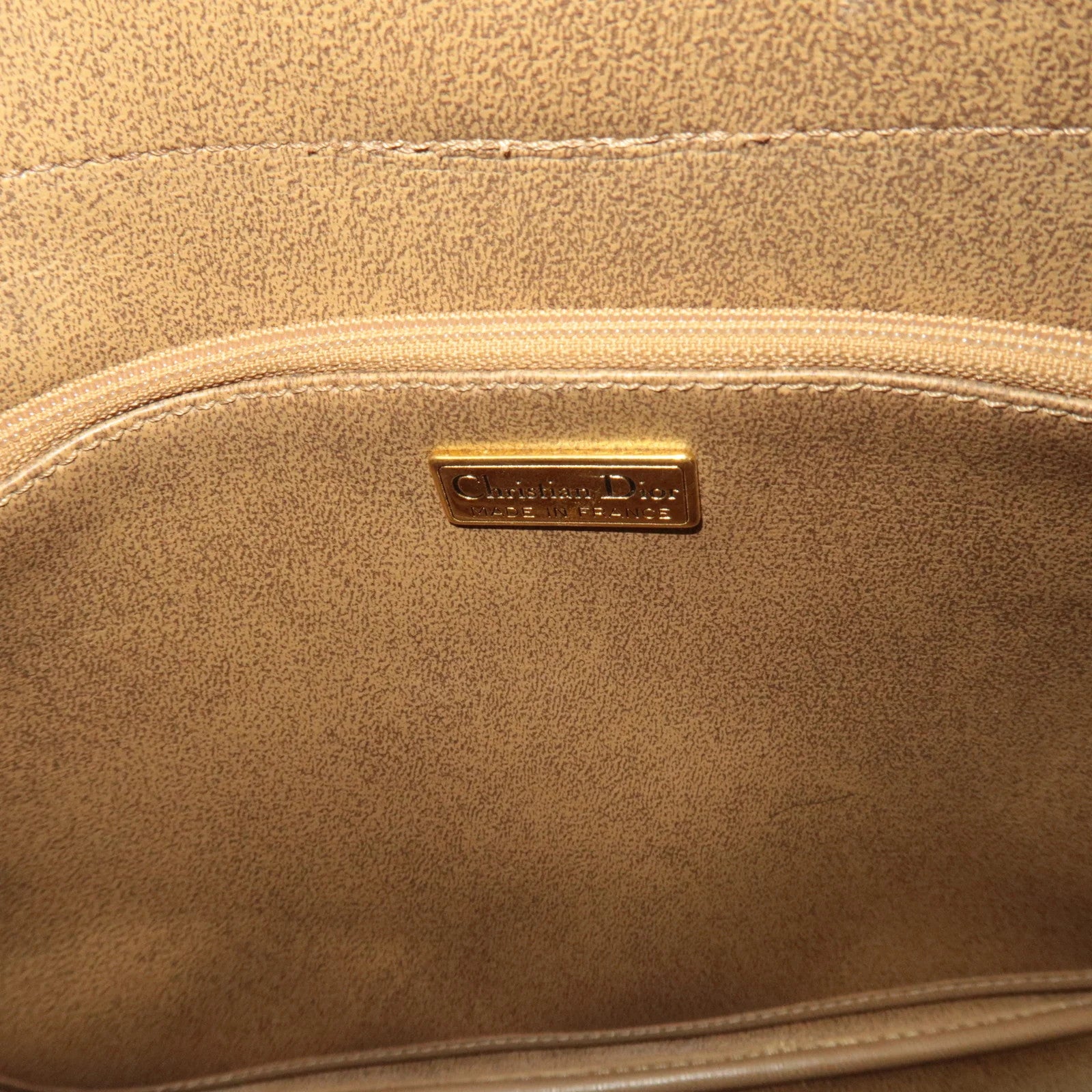 Christian Dior Honeycomb Shoulder Bag - Beige Brown, PVC Leather