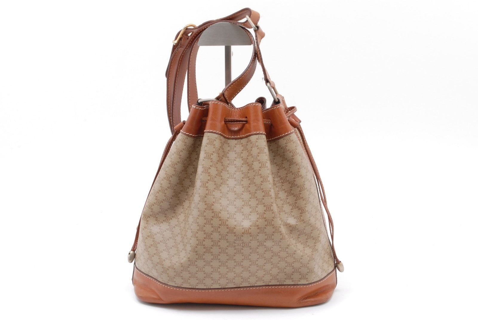 Celine Macadam Shoulder Bag - Beige, Leather