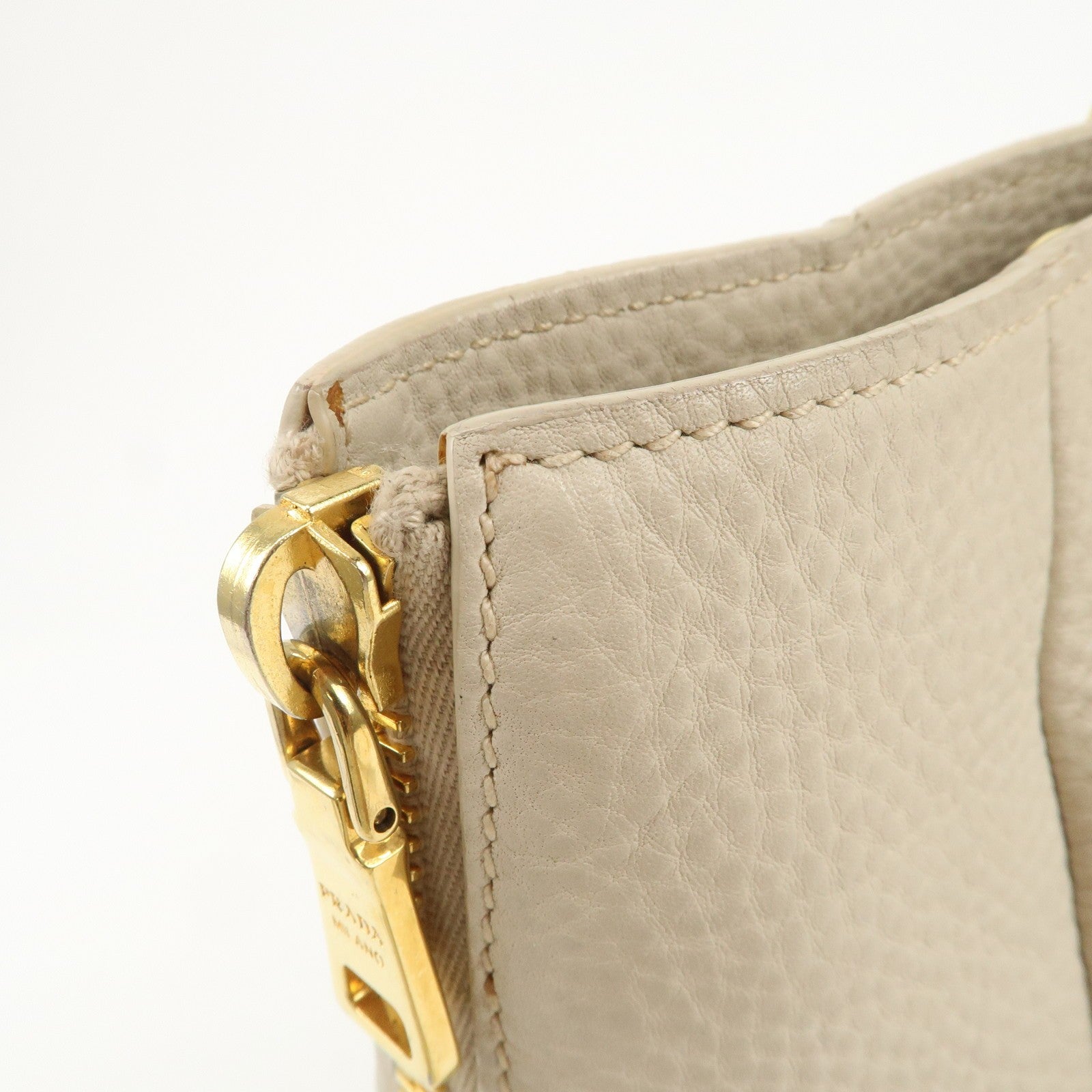 Prada 2Way Bag Hand Bag - Ivory, Leather