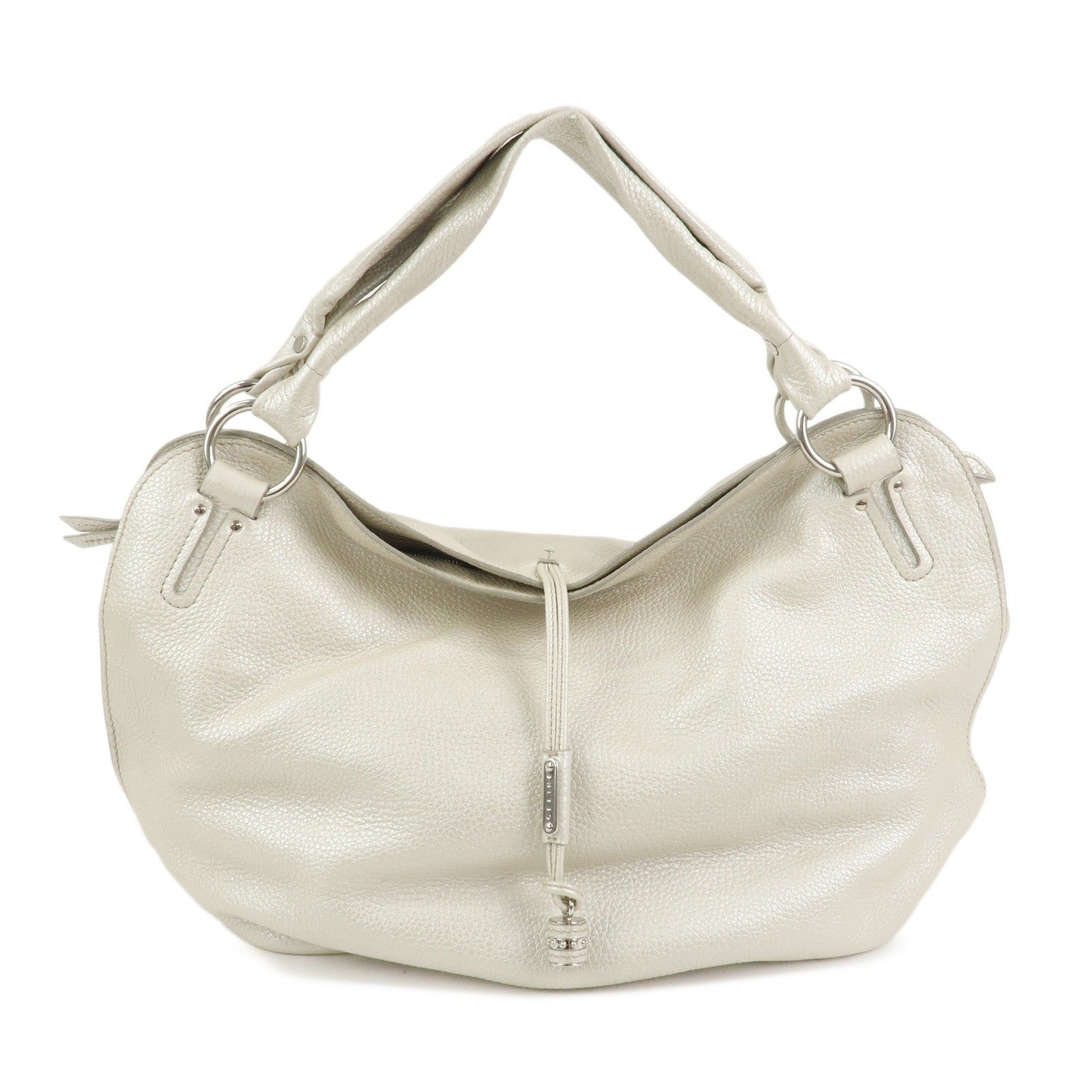 Celine Shoulder Bag Tote Bag - Silver, Leather