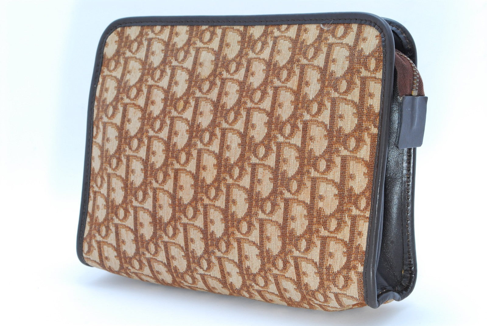Christian Dior Trotter Clutch Porch Bag - Brown, Canvas Leather