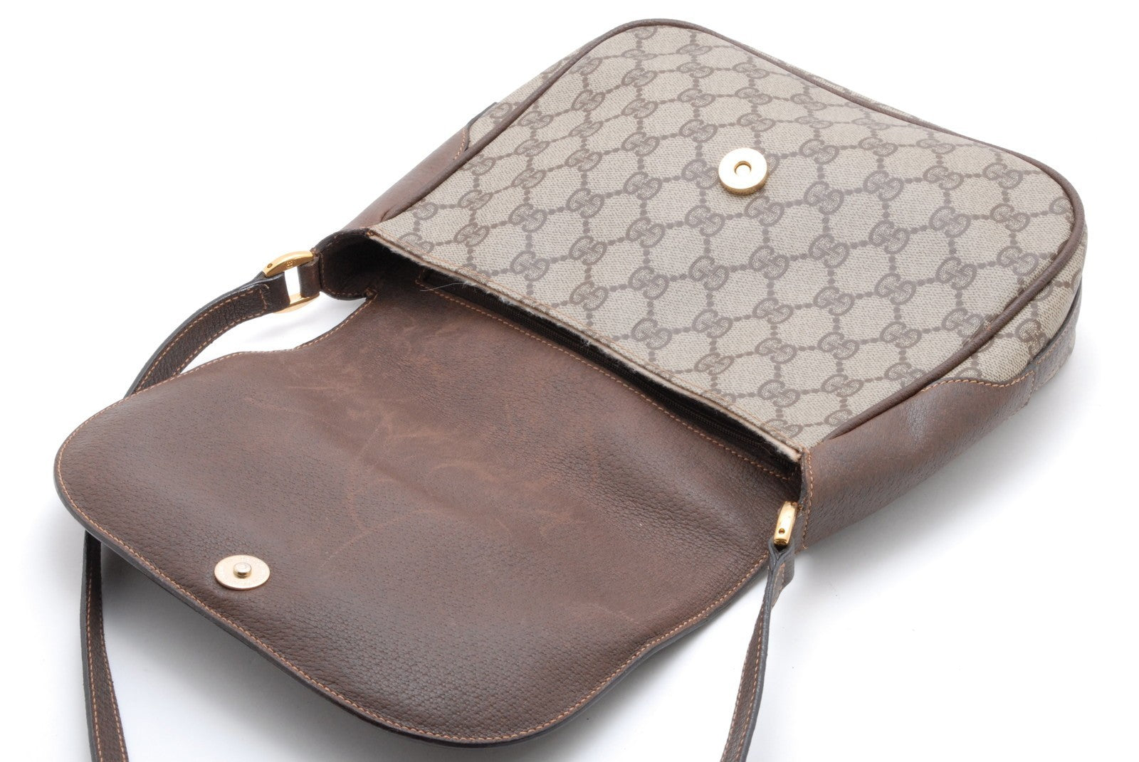 Gucci GG Supreme Shoulder Bag - Beige Brown, PVC