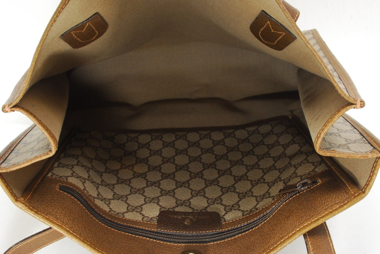 Gucci Vintage GG Supreme Shoulder Bag - Brown, PVC Leather 