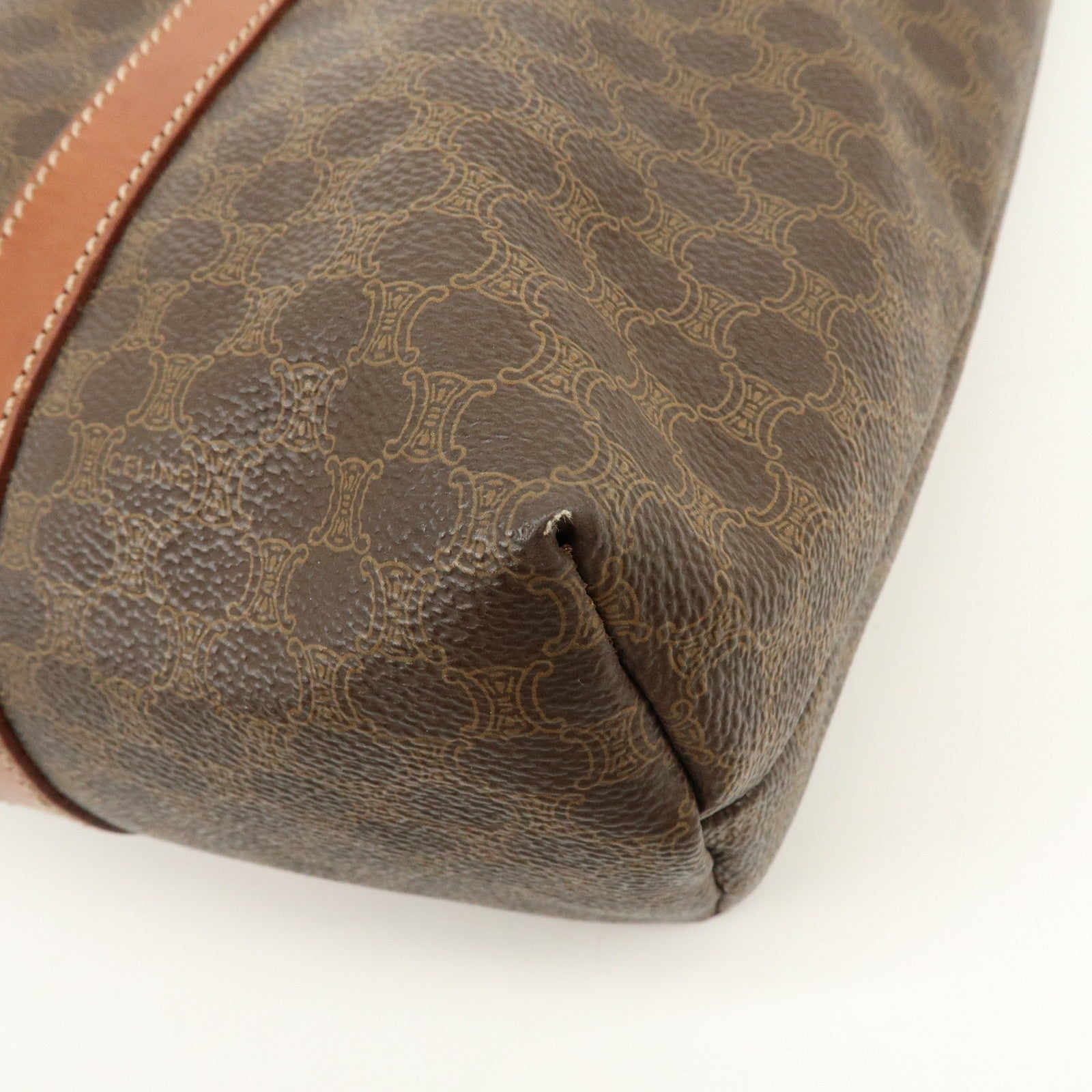 Celine Macadam Tote Bag - Brown, PVC Leather 