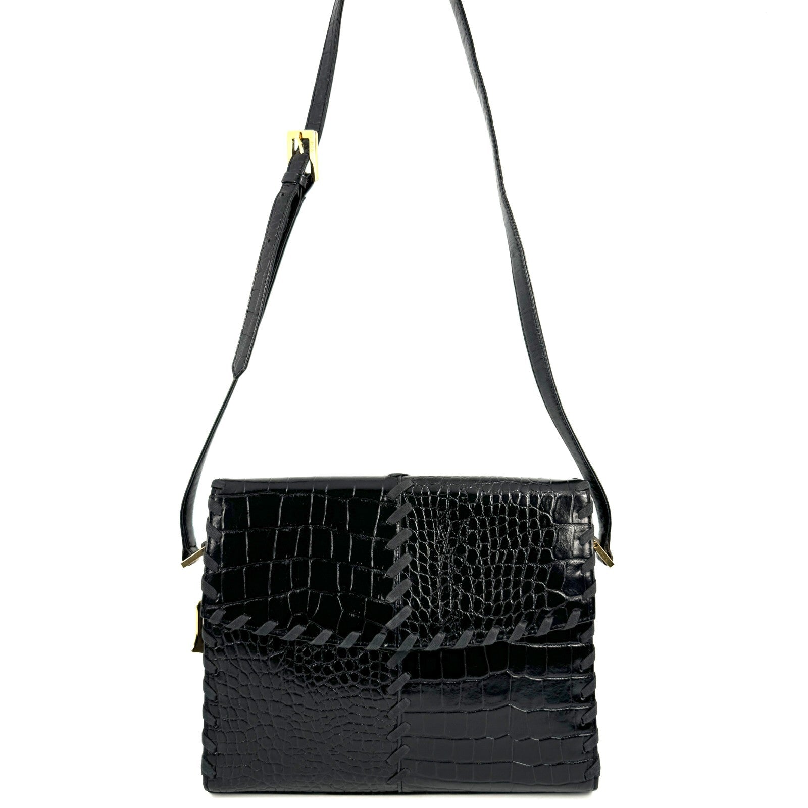 Saint Laurent YSL Shoulder Bag - Black, Leather 