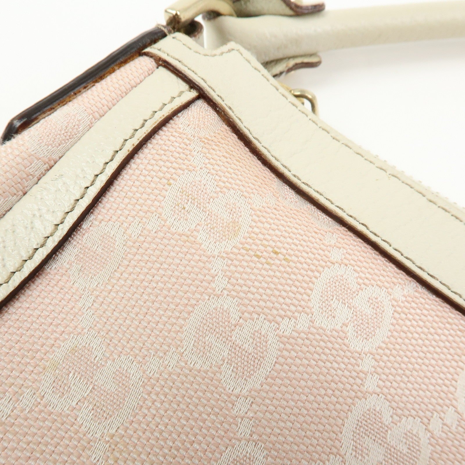 Gucci GG Canvas Shoulder Bag - Pink White, Canvas 
