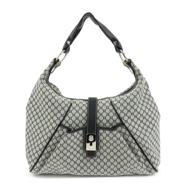Celine Macadam Shoulder Bag - Grey, Canvas and Leather
