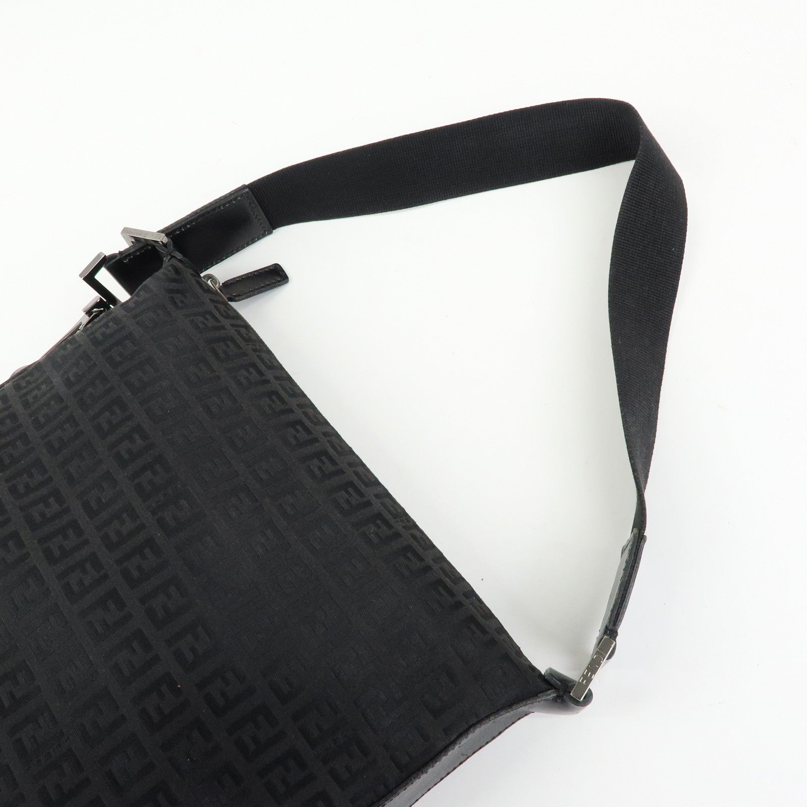 Fendi Shoulder Bag - Black, Canvas, Leather