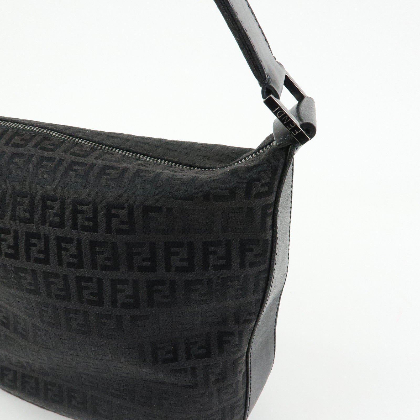 Fendi Shoulder Bag - Black, Canvas, Leather