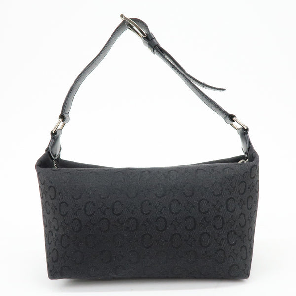 Celine C Macadam Hand Bag - Black, Canvas, Leather