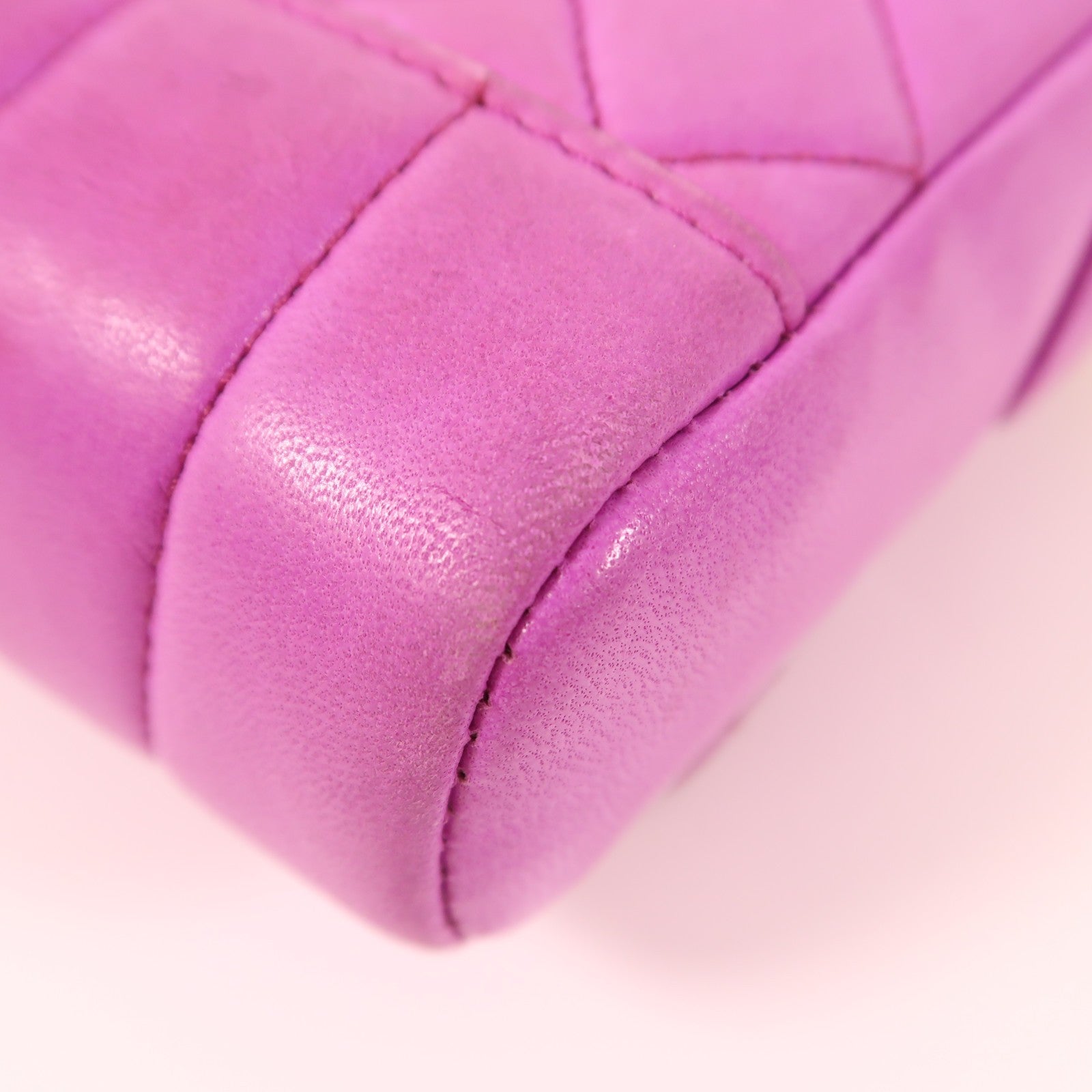 Chanel CC GHW Shoulder Bag - Purple, Calfskin Leather