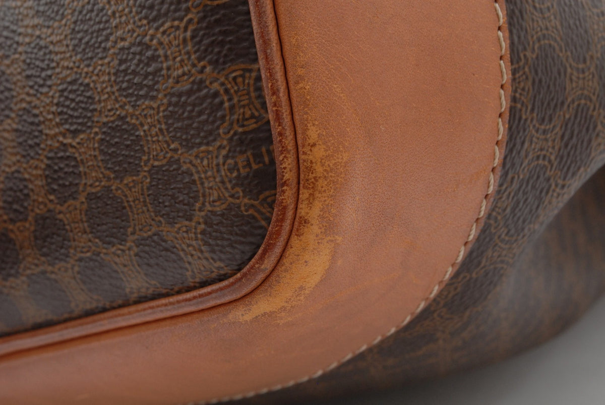 Celine Macadam Bucket Shoulder Bag - Brown, Leather