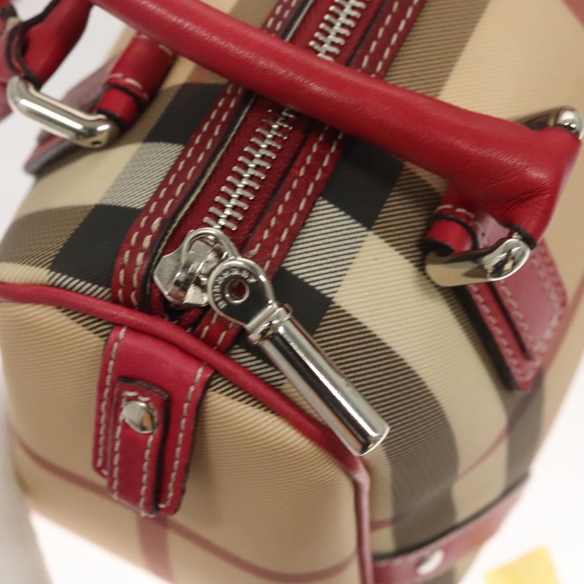 Burberry Nova Check Hand Bag - Beige/Silver, PVC Leather