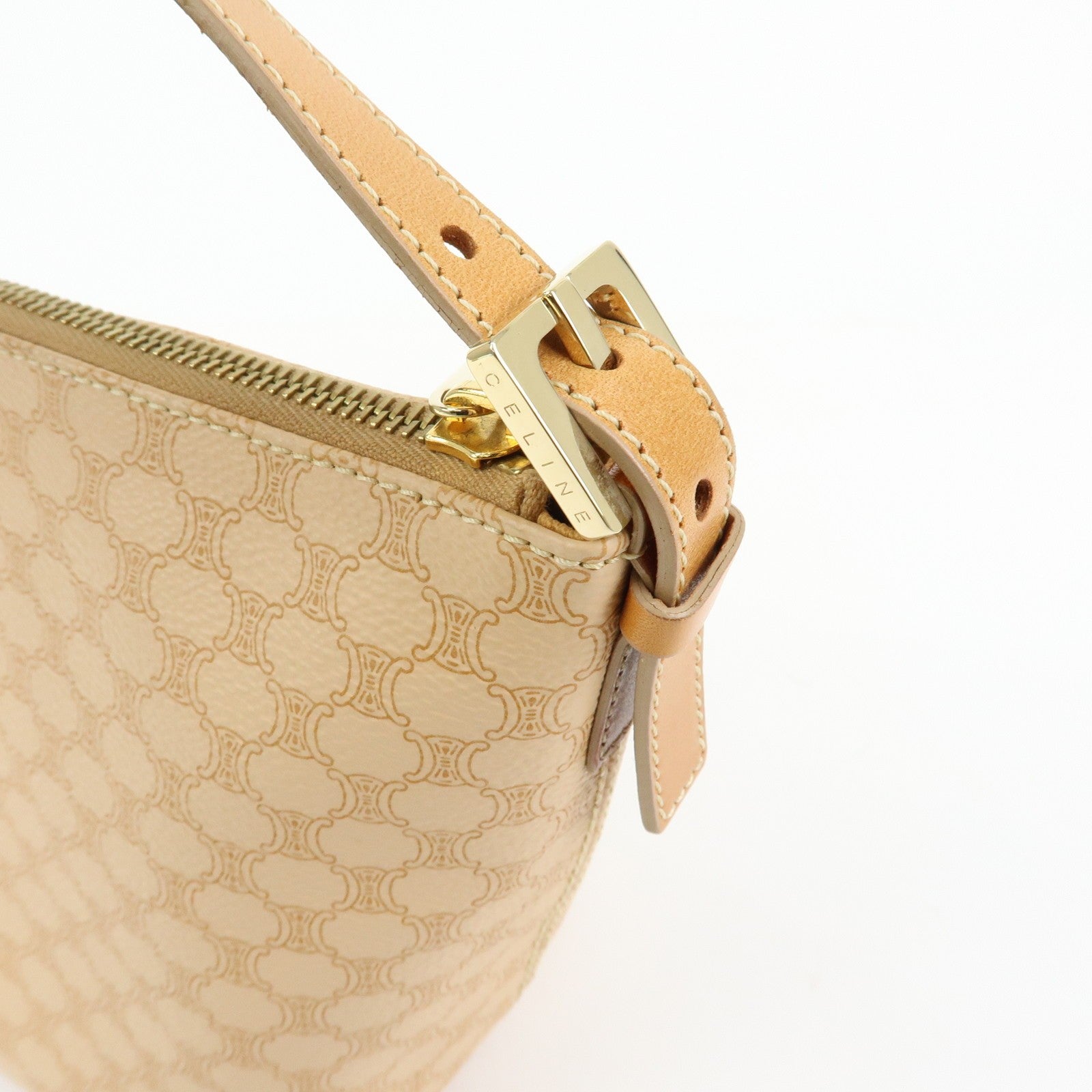 Celine Macadam Hand Bag - Beige, PVC Leather 