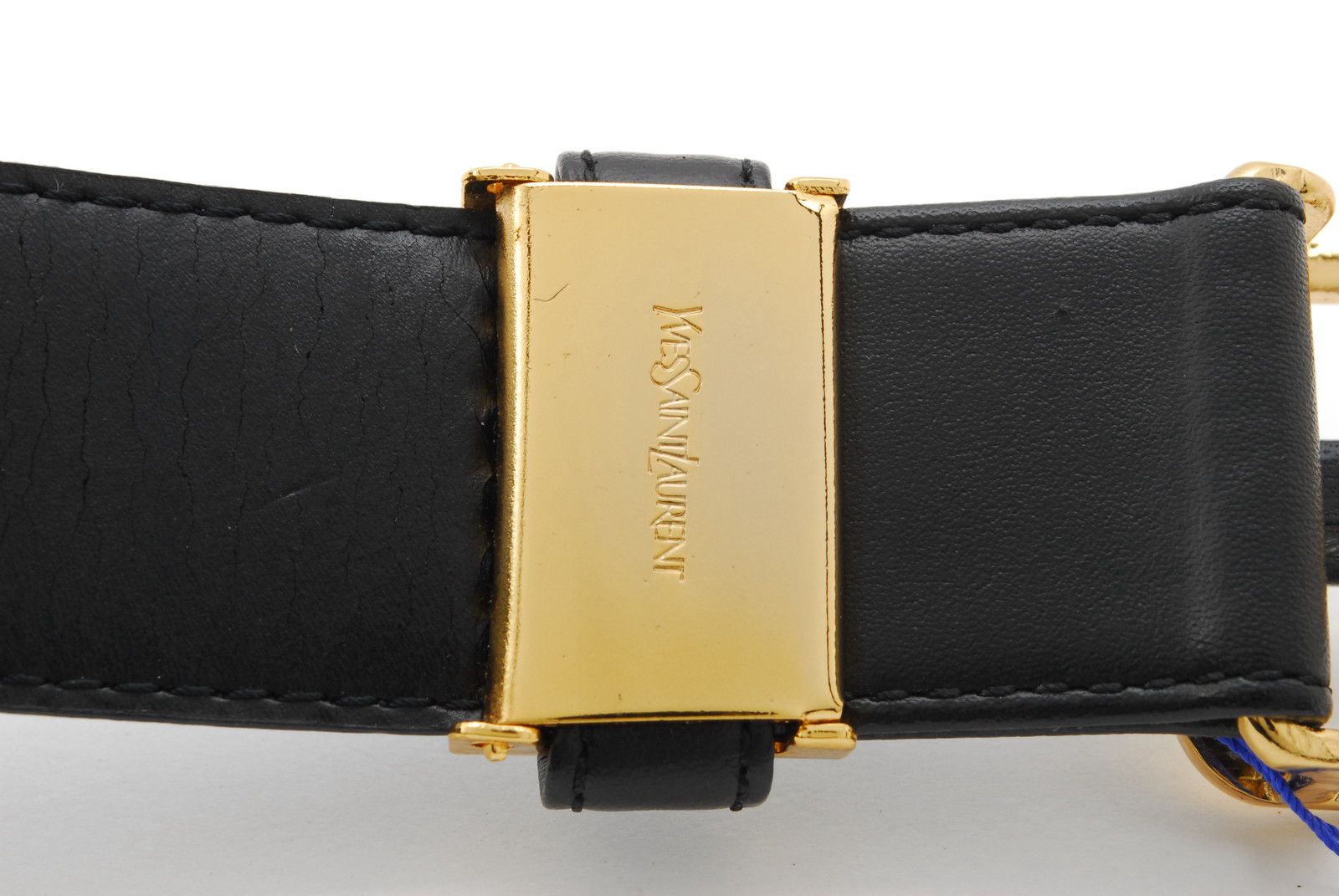Saint Laurent Black Leather Belt