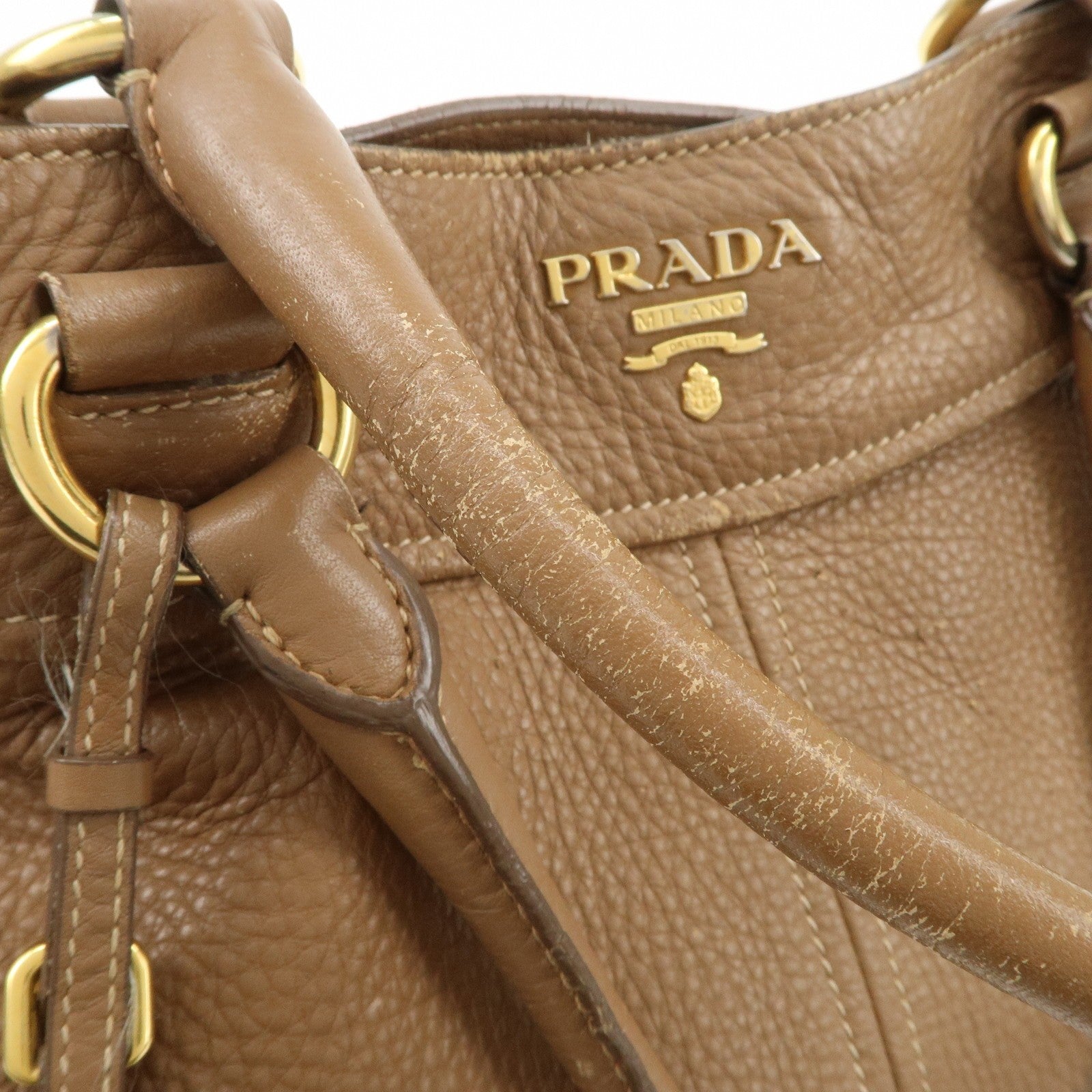 Prada 2Way Bag Hand Bag - Brown, Calf Leather