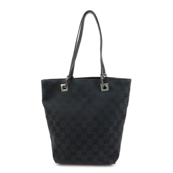 Gucci Tote Bag - Black, GG Canvas, Leather