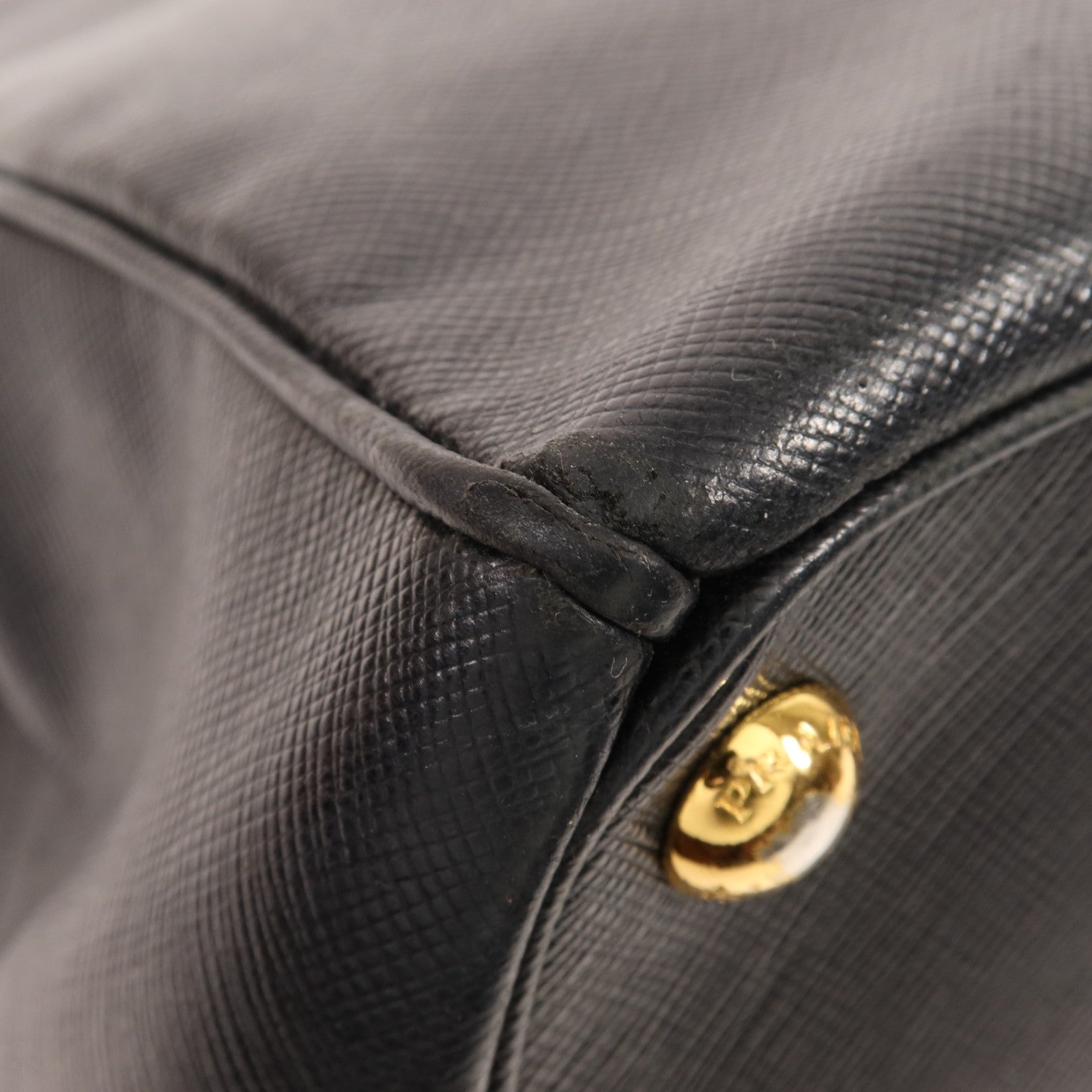 Prada GHW Double Zip Handbag - Black, Calfskin Leather