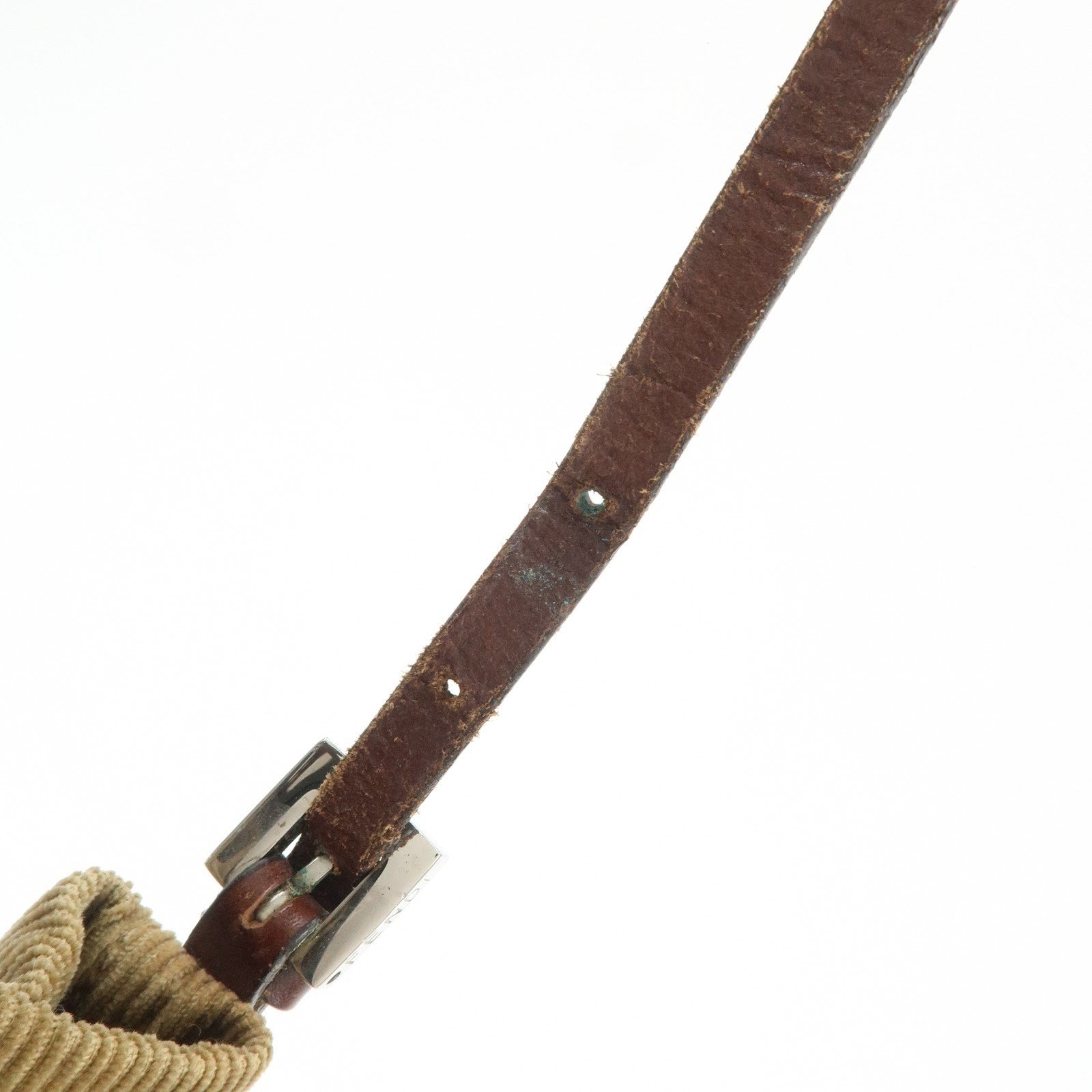 Fendi Shoulder Bag - Brown, Corduroy Leather