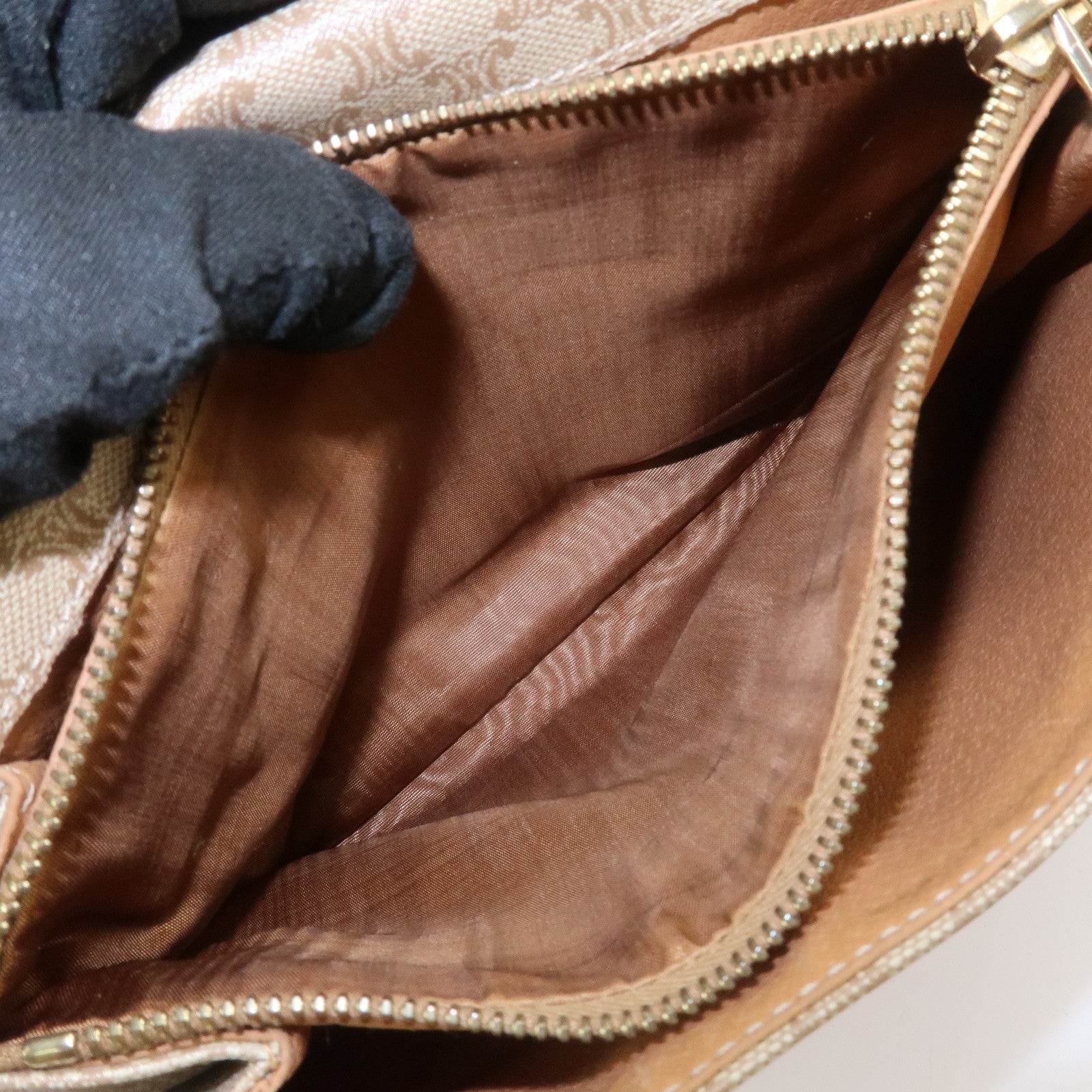 Celine Macadam Shoulder Bag - Beige, PVC Leather 