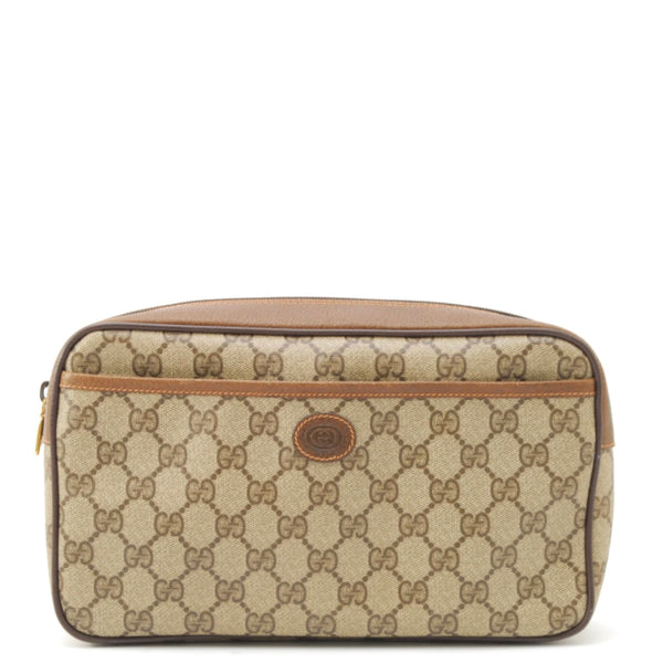 Gucci GG Supreme Clutch - Beige, PVC Leather