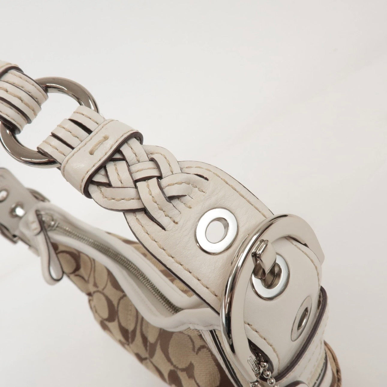 Coach signature White and beige Shoulder Bag- RARE!