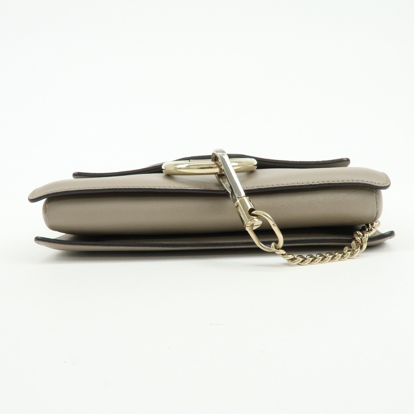 Chloe Faye Shoulder Bag - Greige, Suede Leather