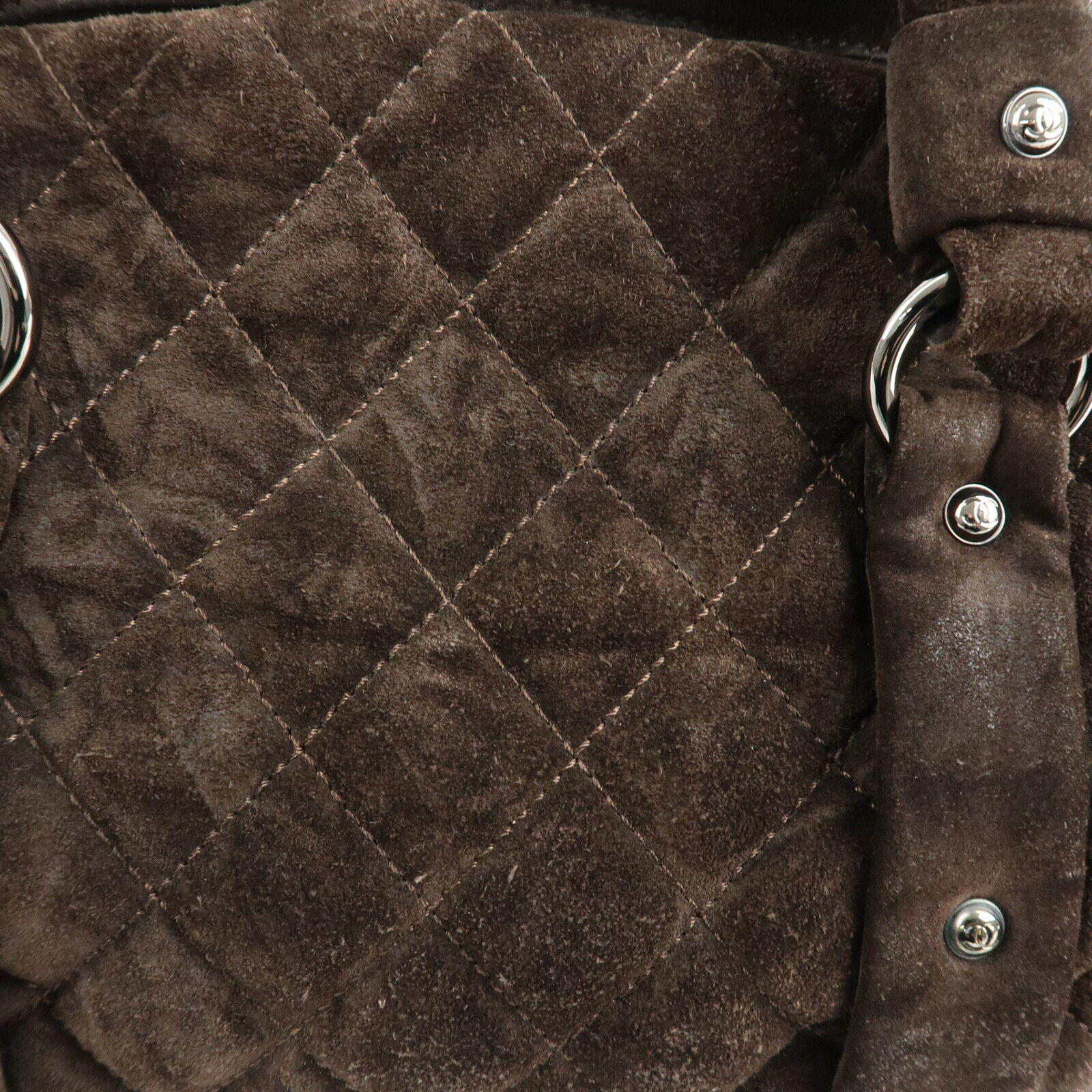 Chanel Matelasse Suede Boston Bag - Brown, Suede