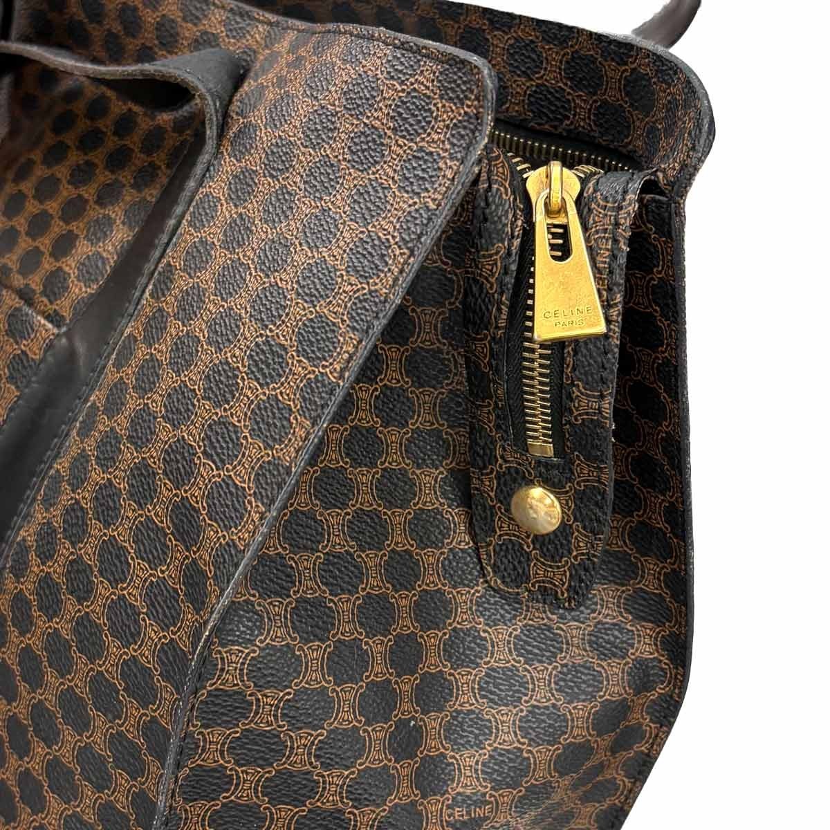 Celine Macadam Tote Bag - Black, Brown, PVC, Leather