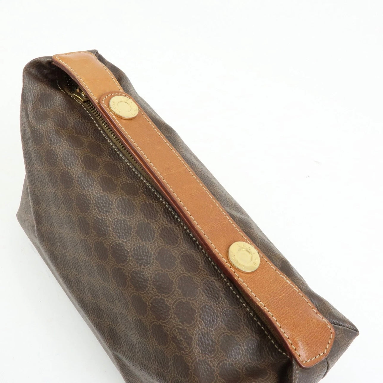 Celine Macadam Handbag Pochette - Brown, PVC