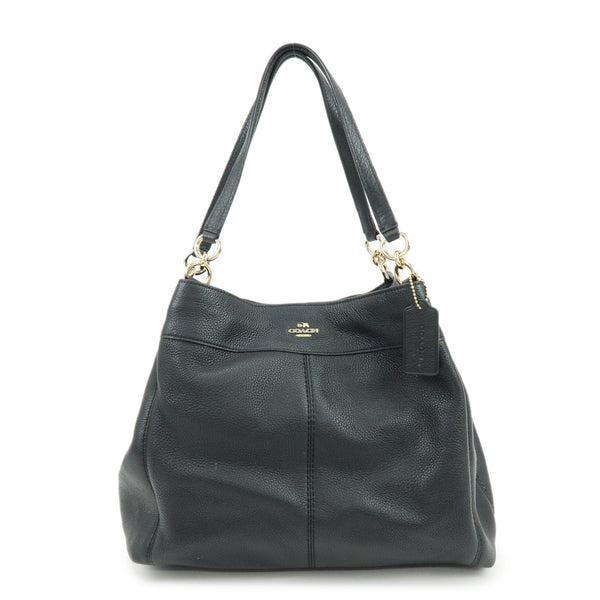 Coach Logo Shoulder Bag - Black, Leather
