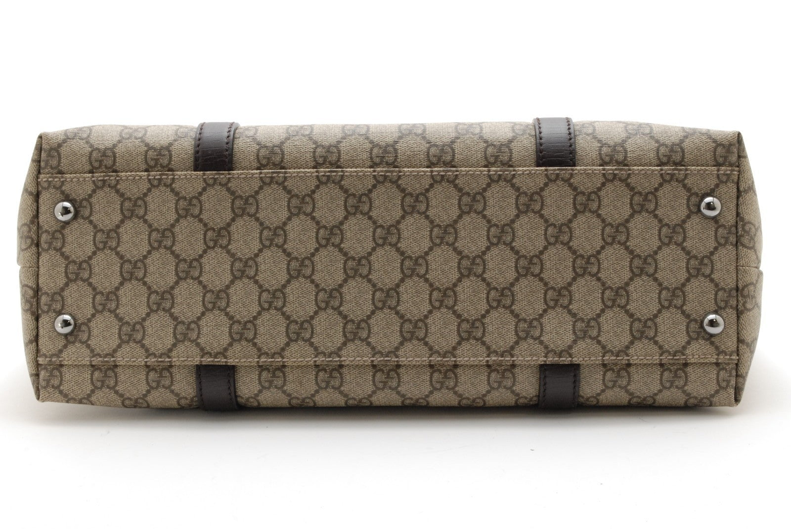 Gucci GG Supreme Tote Bag - Beige Brown, PVC Leather