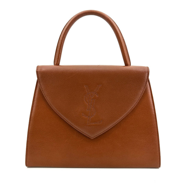 Saint Laurent Stitch Cassandra Handbag - Brown, Leather 