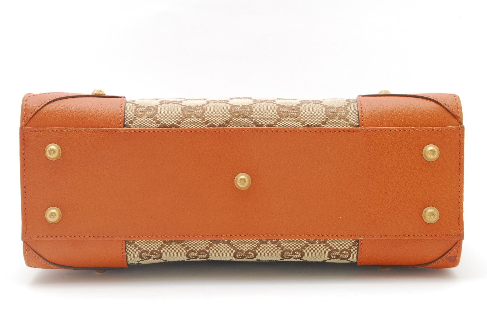 Gucci Vintage GG Tote Bag - Orange Brown, Canvas Leather