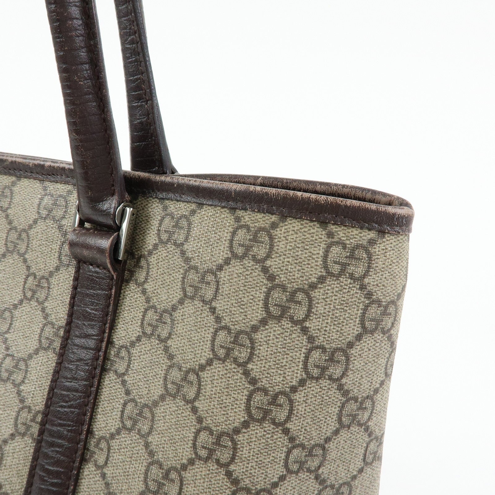 Gucci Supreme Tote Bag - Beige, GG Supreme Leather