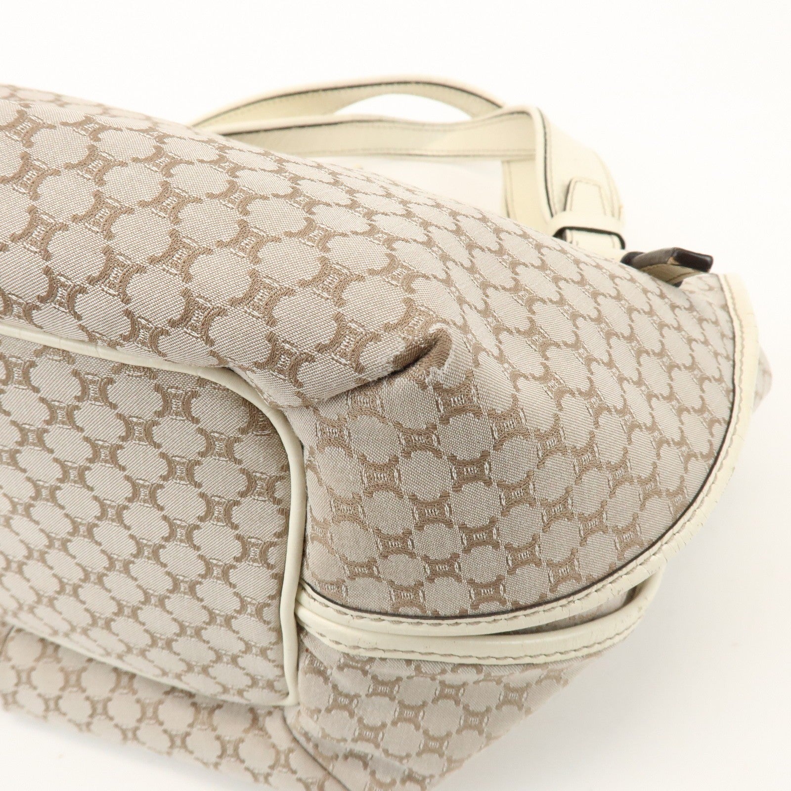 Celine Macadam Shoulder Bag - Beige Ivory, Canvas Leather