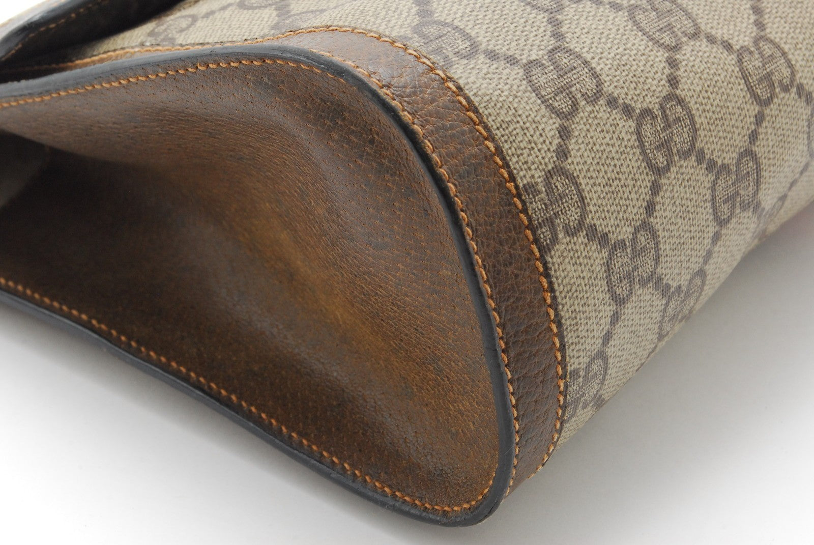 Gucci Sherry Clutch Bag - Beige, PVC Leather 