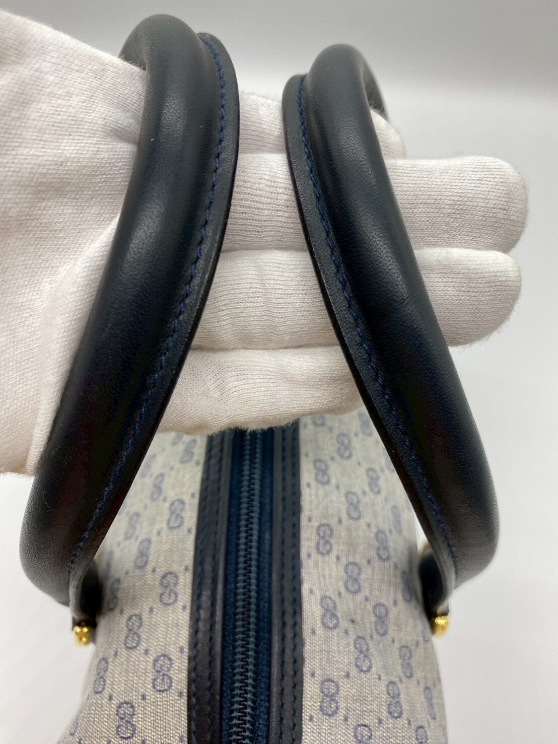 Gucci Micro GG Mini Boston Bag - Navy, PVC