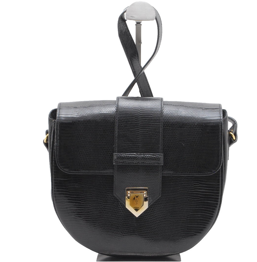 Saint Laurent Cassandra Shoulder Bag - Black, Leather