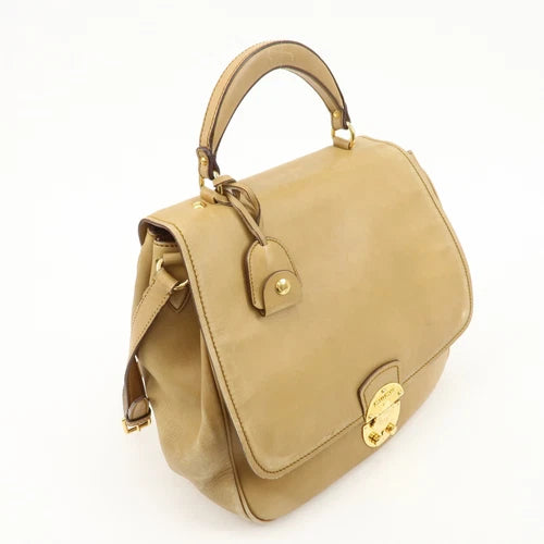 Miu Miu 2Way Shoulder Bag - Beige, Leather