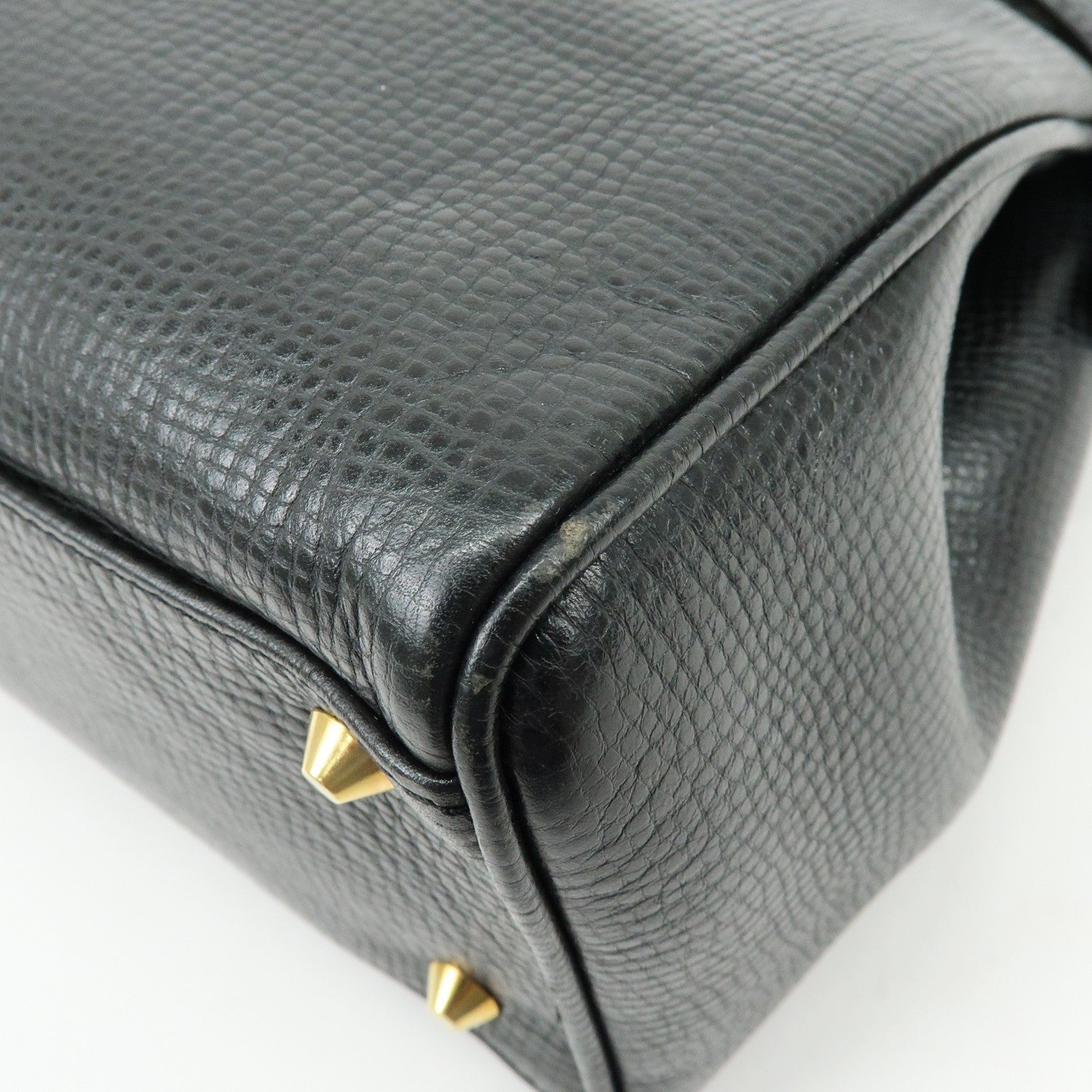 Burberry Hand Bag Boston Bag - Black, Emboss Leather